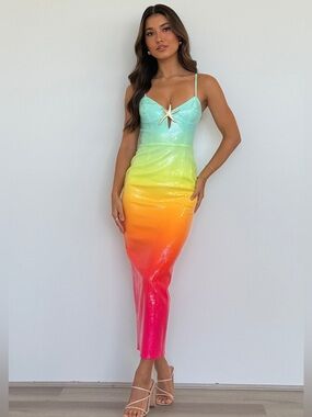 Runaway The Label - Benito Midi Dress in Multi